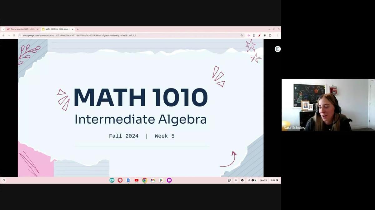 MATH 1010 Fall 2024 Week 5 Live Session