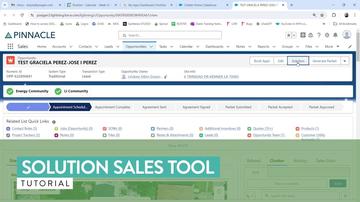 Sales Tutorials - Solution Sales Tool