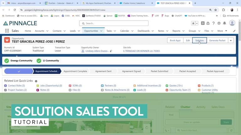 Sales Tutorials - Solution Sales Tool