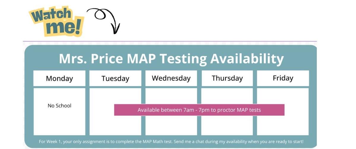 Price Spring MAP Test 