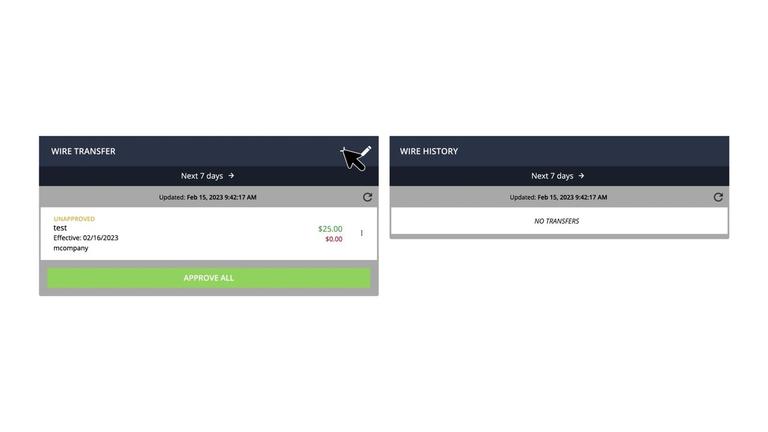 Managing Wire Transfer Templates