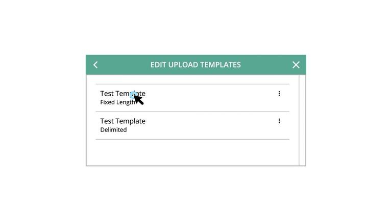 Edit or Delete Upload Templates