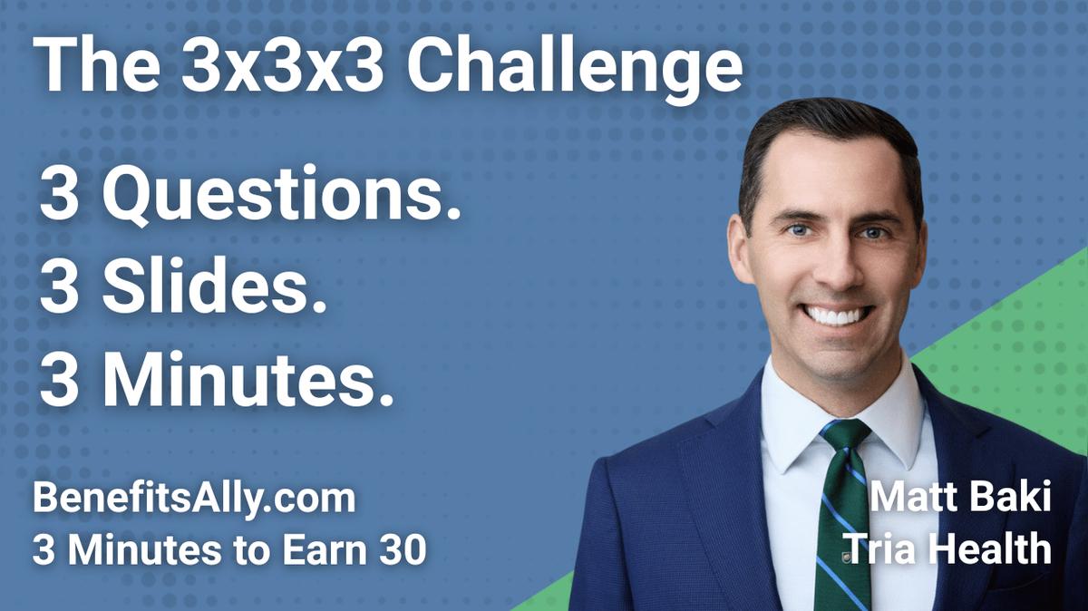 Tria Health - 3x3x3 Challenge with Matt Baki