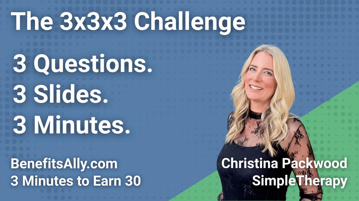 SimpleTherapy - 3x3x3 Challenge with Christina Packwood