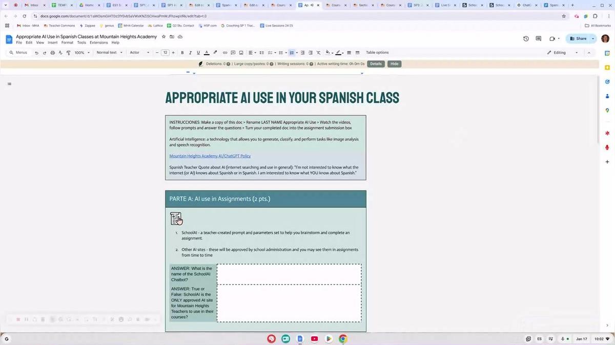 Appropriate AI Use in Spanish