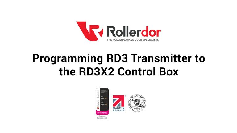 Programming RD3 Transmitter to the RD3X2 Control Box