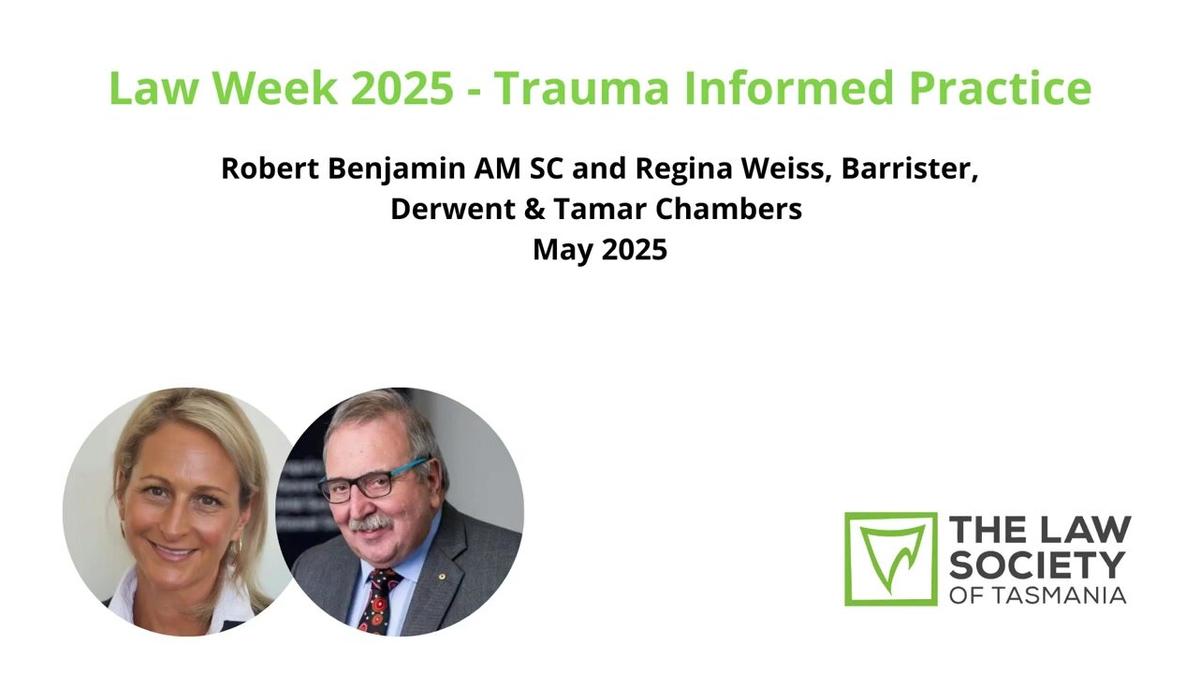 Law Week 2025 - Trauma Informed Practice