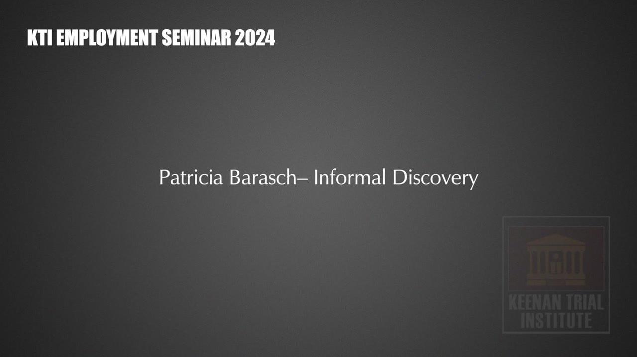 8. Patricia Barasch– Informal Discovery