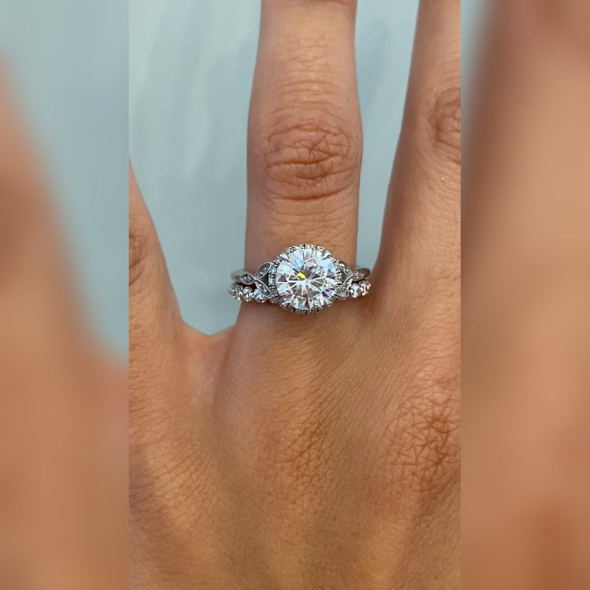Rachael Round Wedding Band Pairings