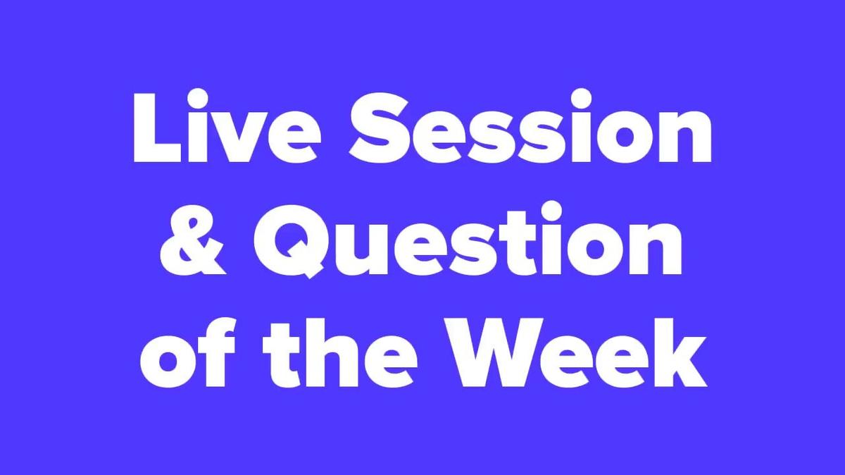 Course Orientation - Live Session Info Video