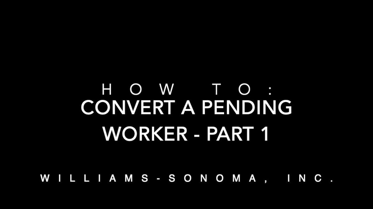 Converting a Pending Worker to an Employee