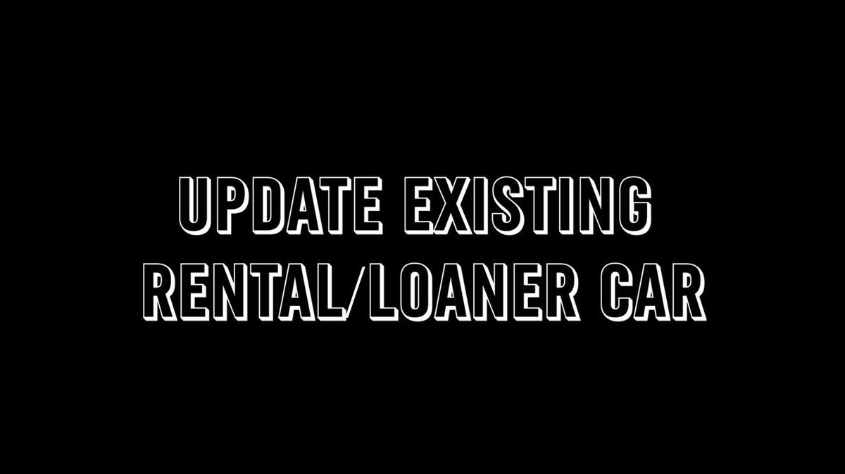 Paycom - Update Existing Rental/Loaner Car