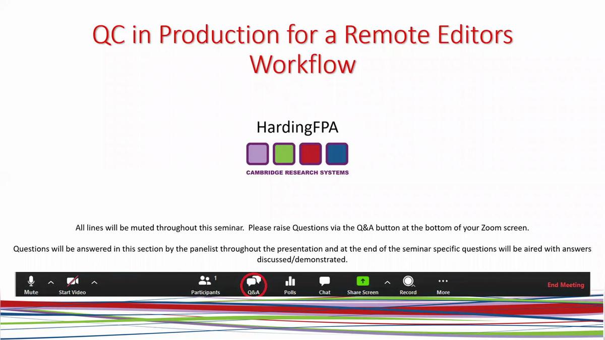 QC in Production for a Remote Editor&#39;s Workflow