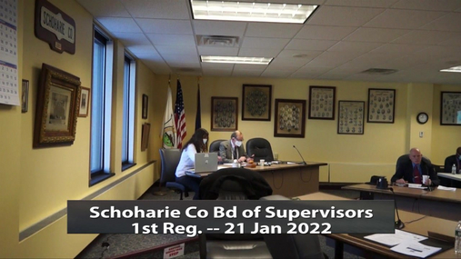 Schoharie Co Bd of Supervisors 1st Reg -- 21 Jan 2022