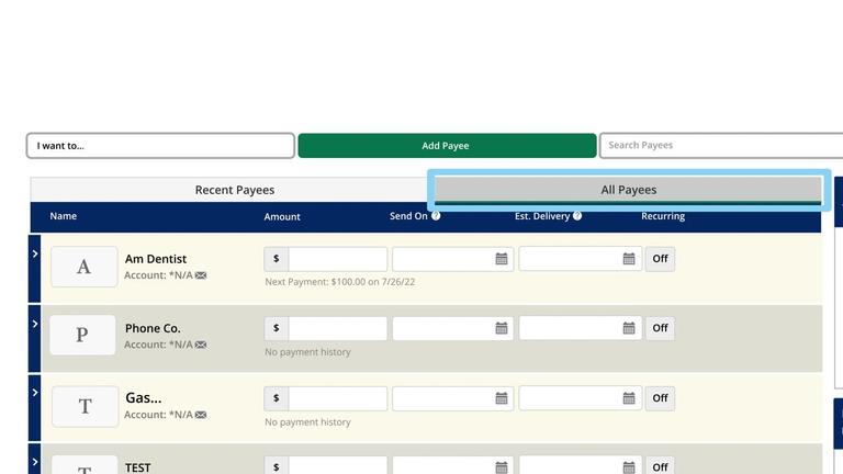 Bill Pay Dashboard