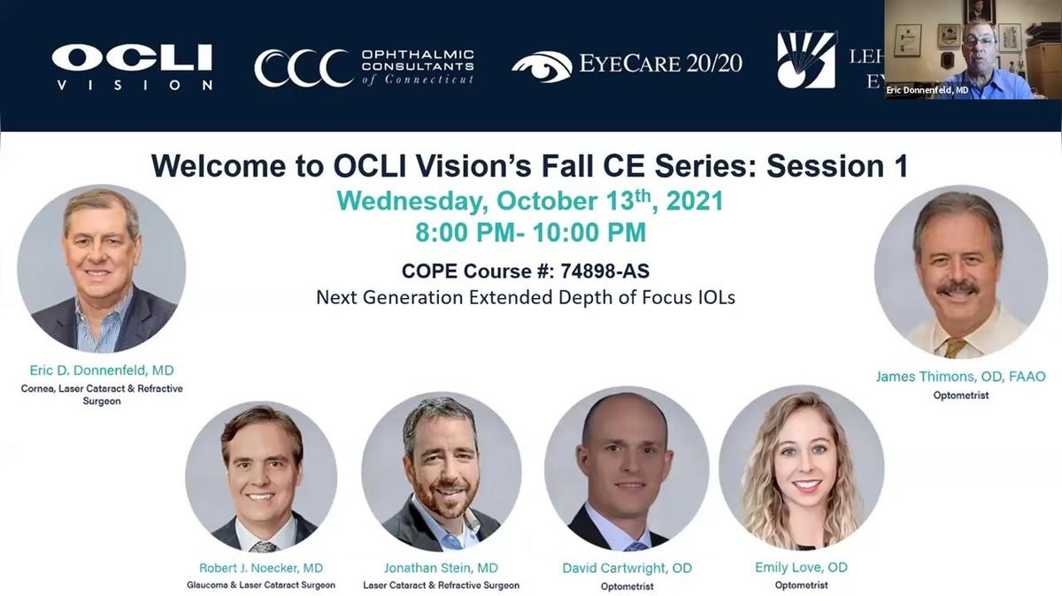 OCLI Vision's Fall CE Event 2021- Session 1