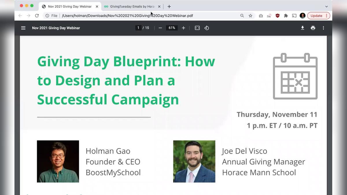 Giving Day Blueprint - How to Design and Plan a Successful Campaign
