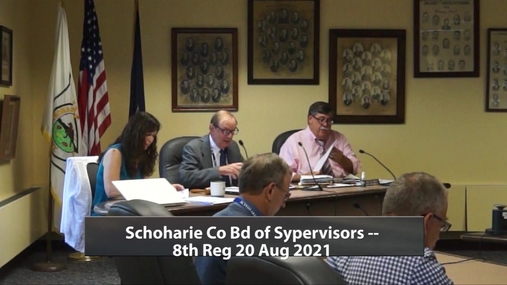 Schoharie Co Bd of Supervisors 8th Reg 20 Aug 2021