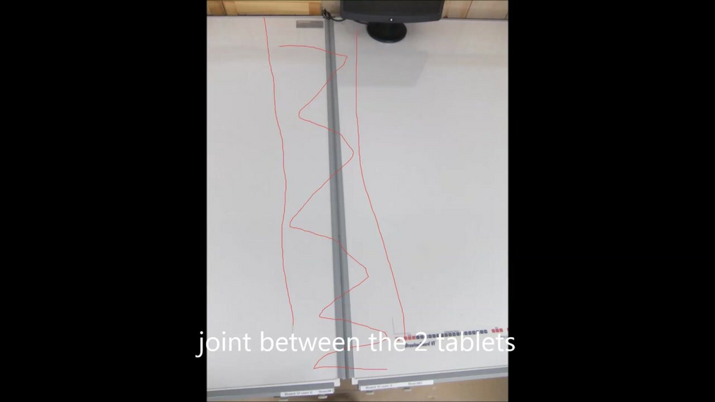 showing the trace method between where the jumbo boards are  joined