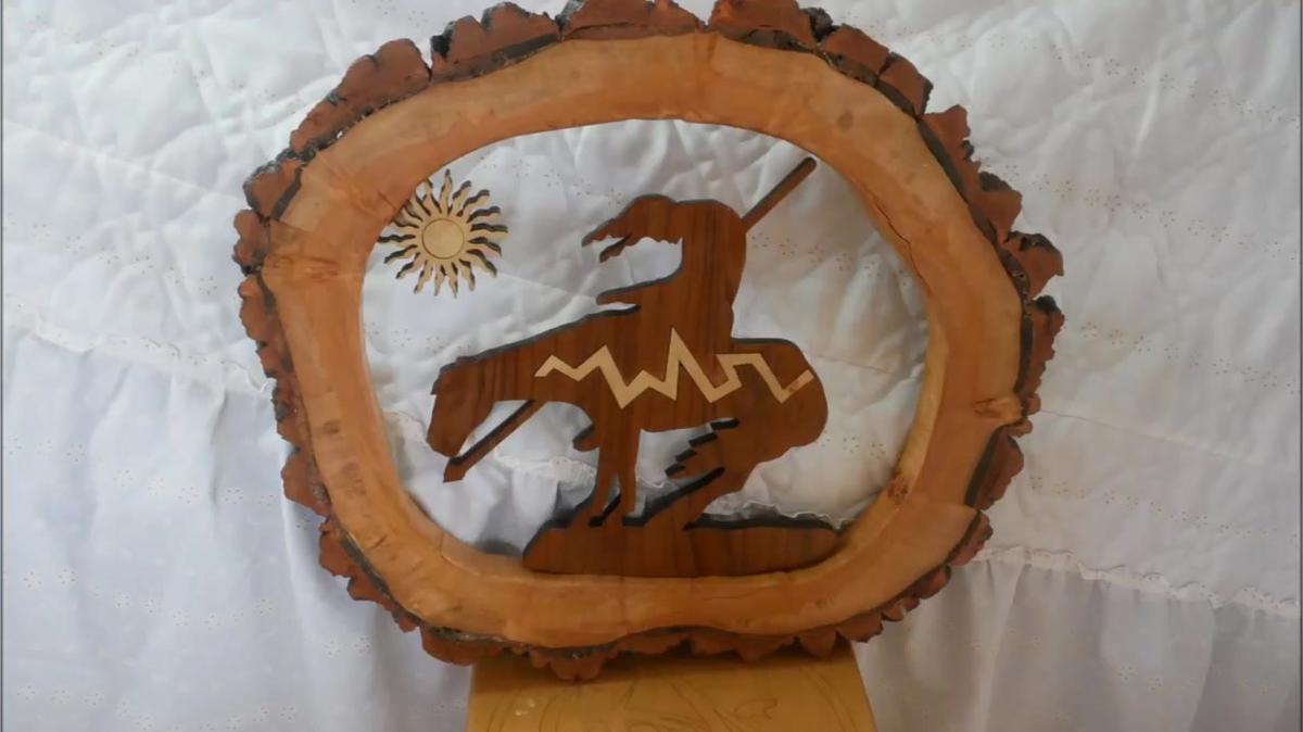 using a live edge piece as a frame around an object