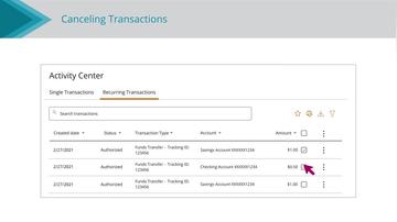 Cancel Individual Transactions