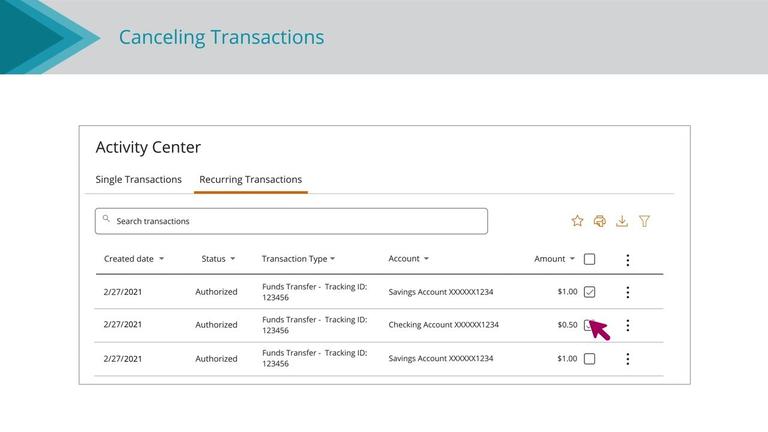 Cancel Individual Transactions