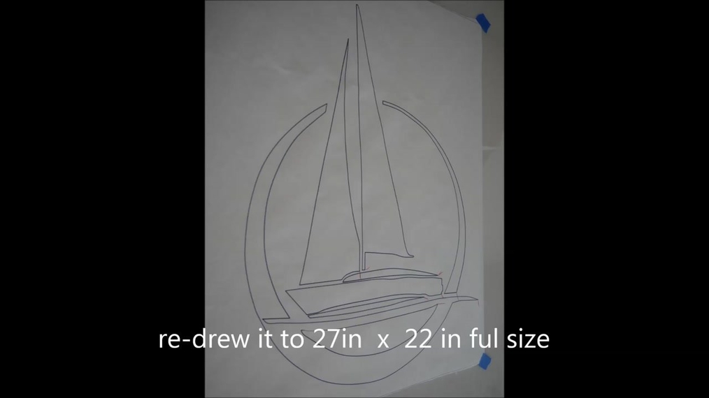 tracing a sailboat design and creating a dxf  file for a vinyl  mounting