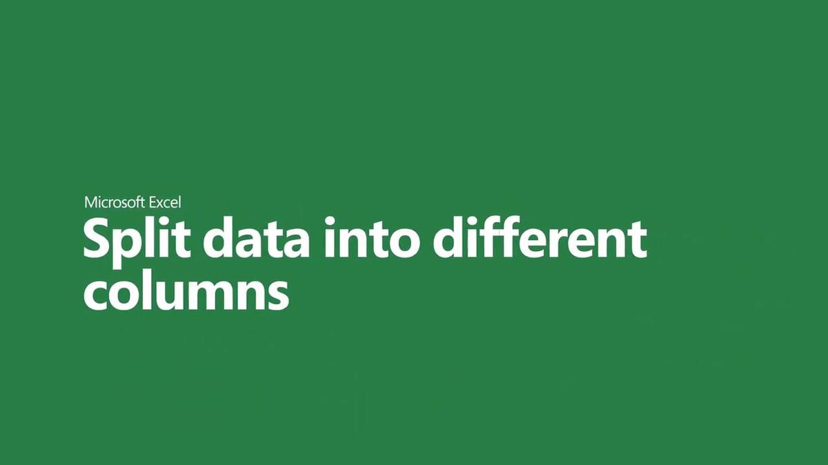 Split data into different columns in Microsoft Excel