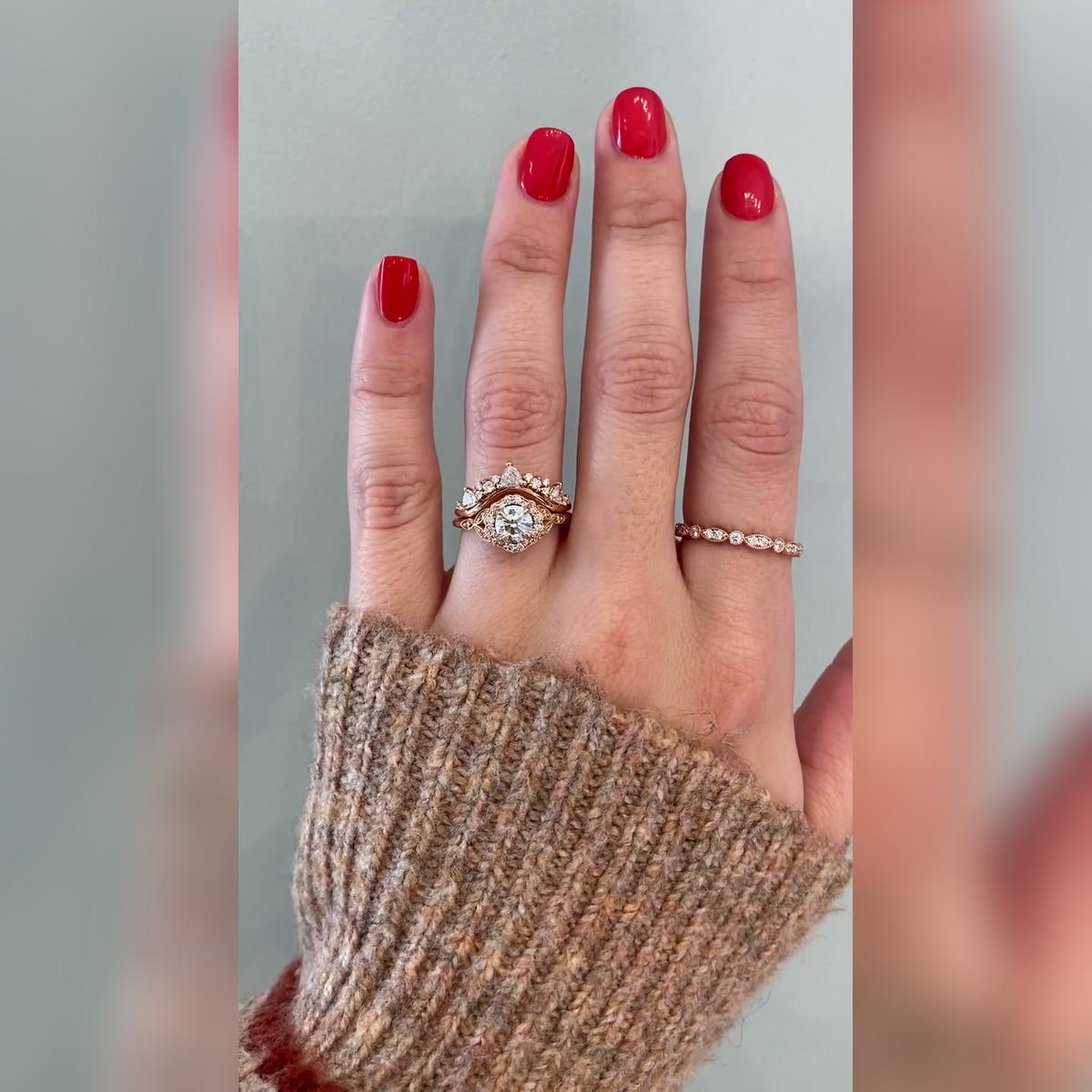 Fiona Round Wedding Band Pairings