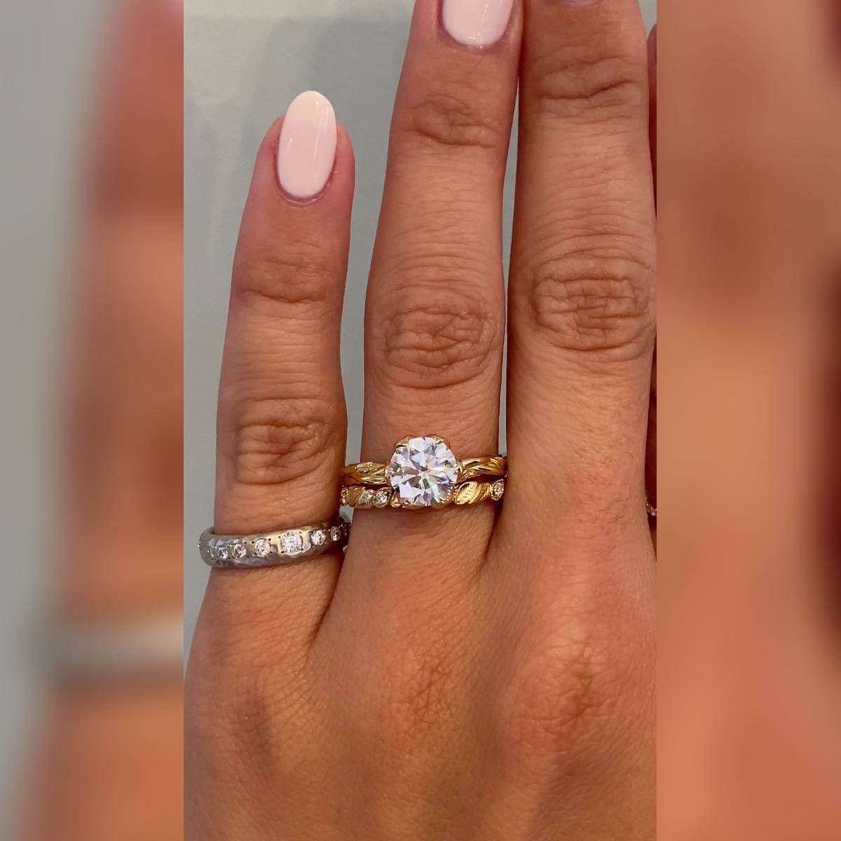 Vesa Round Wedding Band Pairings