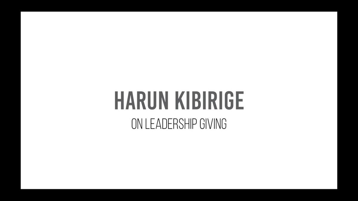 Harun Kibirige - Leadership