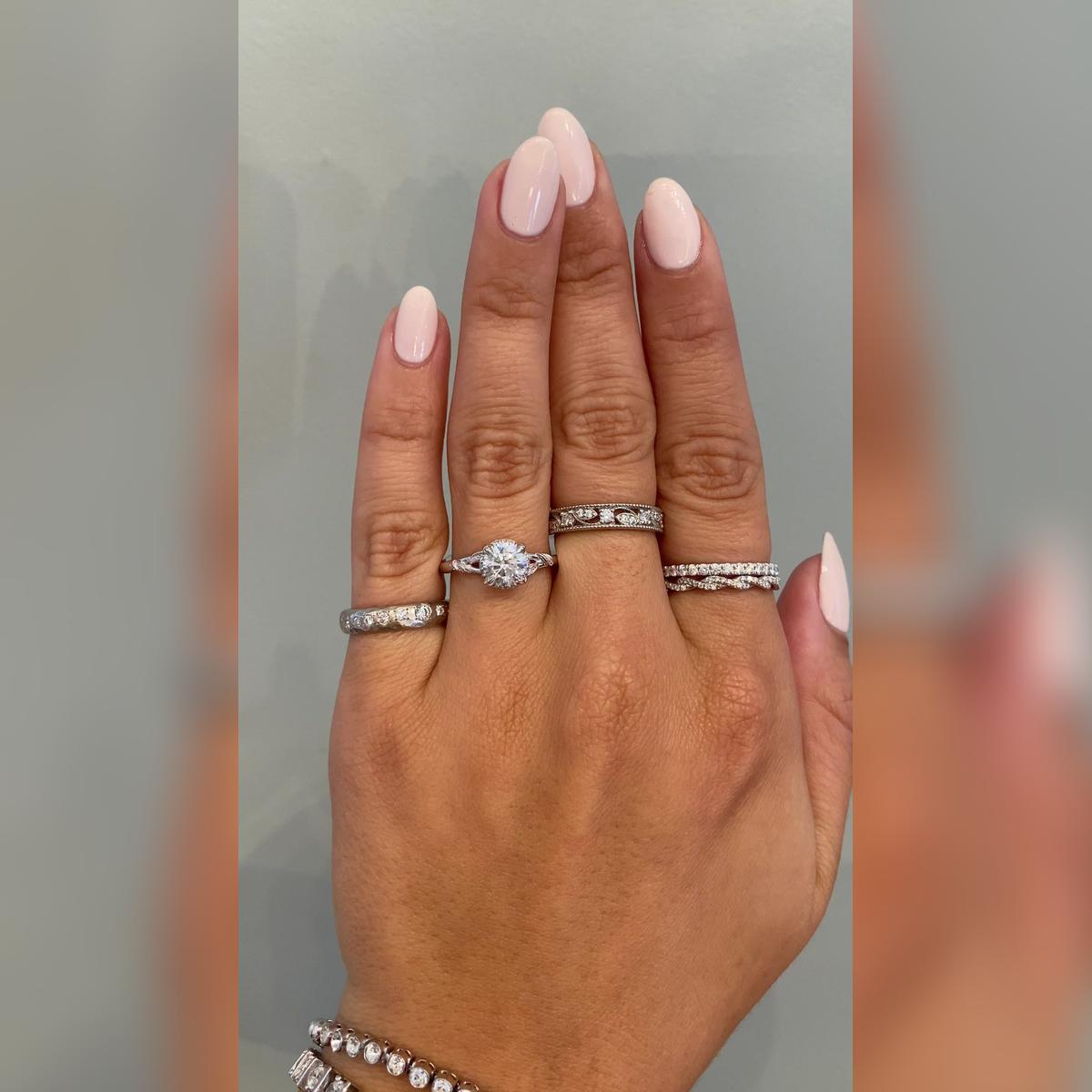 Sarita Round Wedding Band Pairings