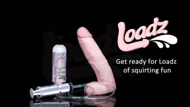 loadz vibrating squirting dildo Loadz 8.5 Inch Vibrating Squirting Dildo with Remote main image 1