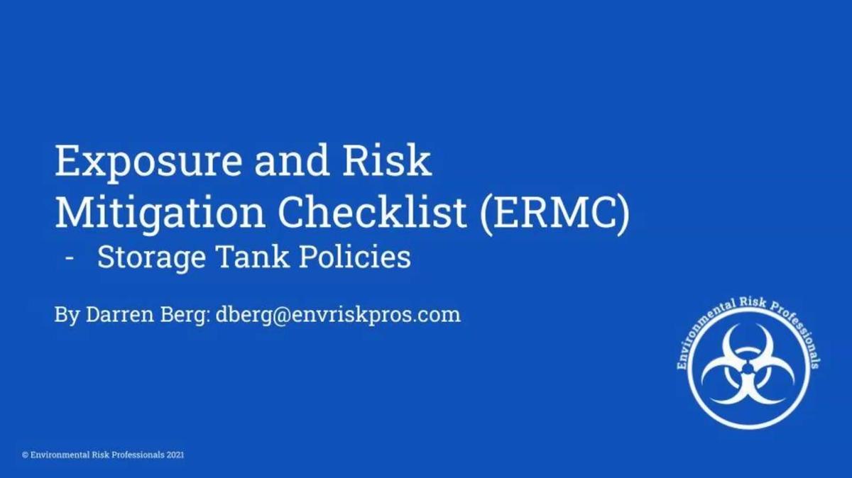 Exposure &amp; Risk Mitigation Checklist - Storage Tanks