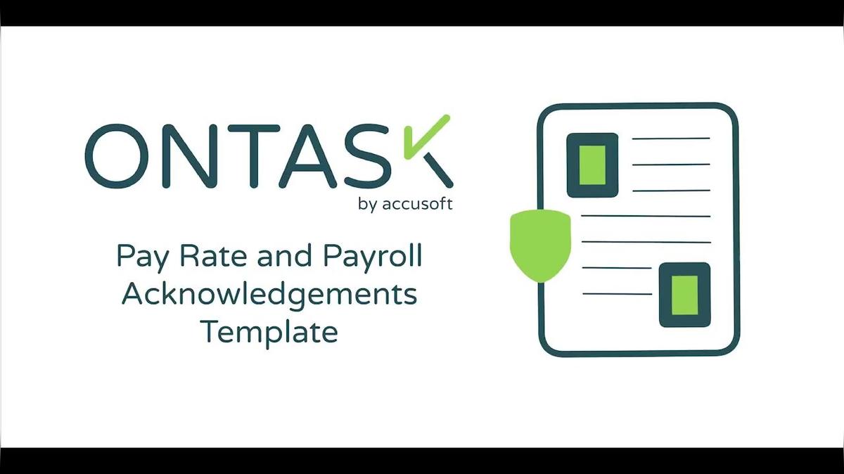 Pay Rate and Payroll Acknowledgments Template