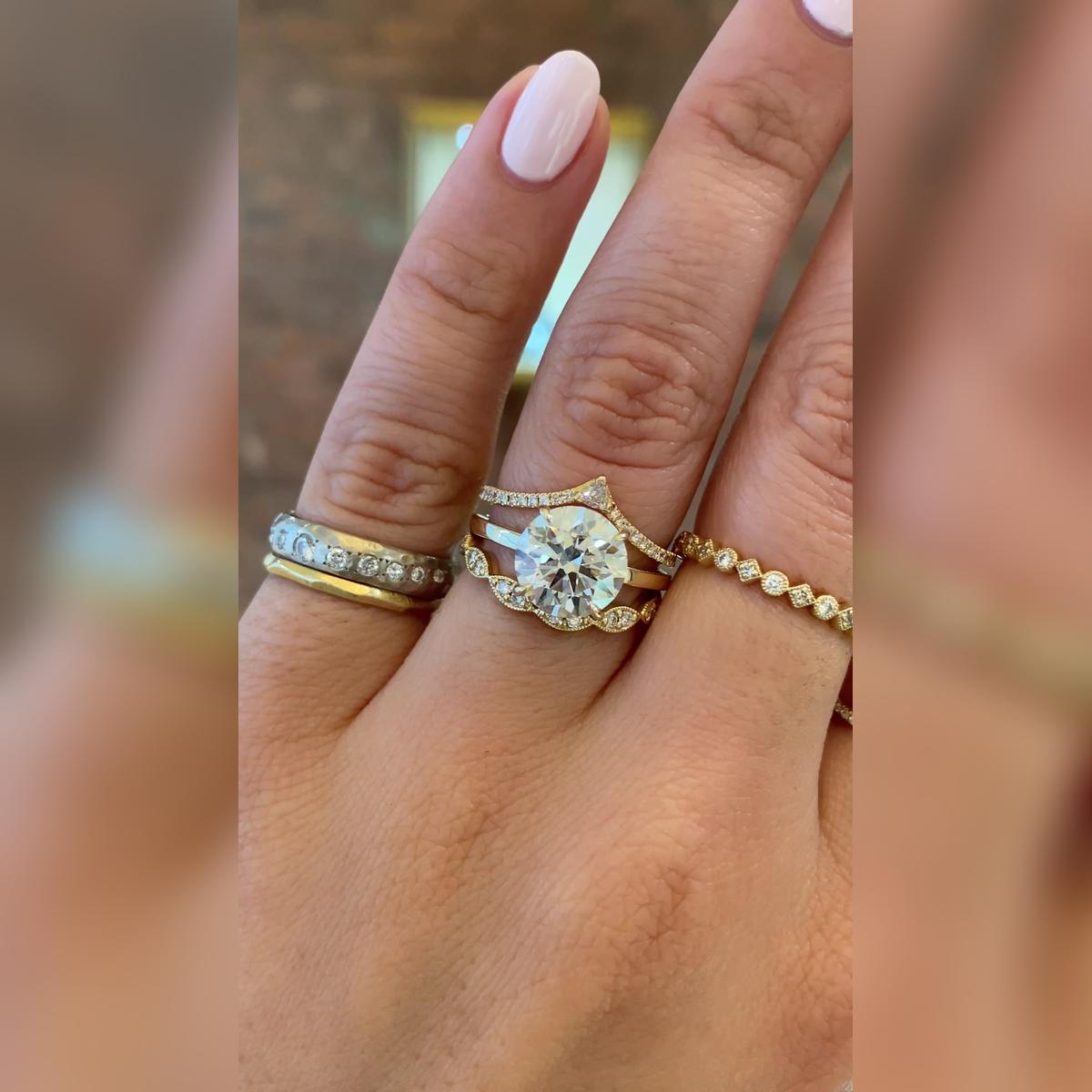 Mackena Round Wedding Band Pairings