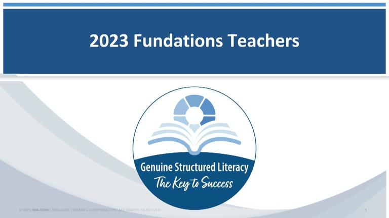 Fundations Award Program