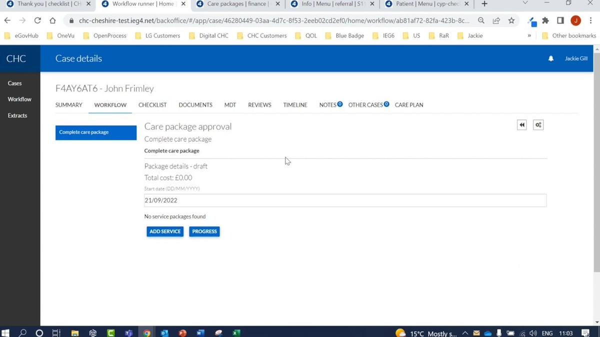 Frimley - Care Package Creation & Approval Workflow