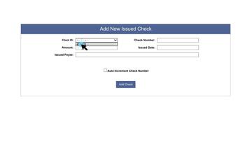 Add New Check Issue File