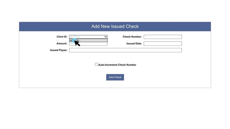 Add New Check Issue File
