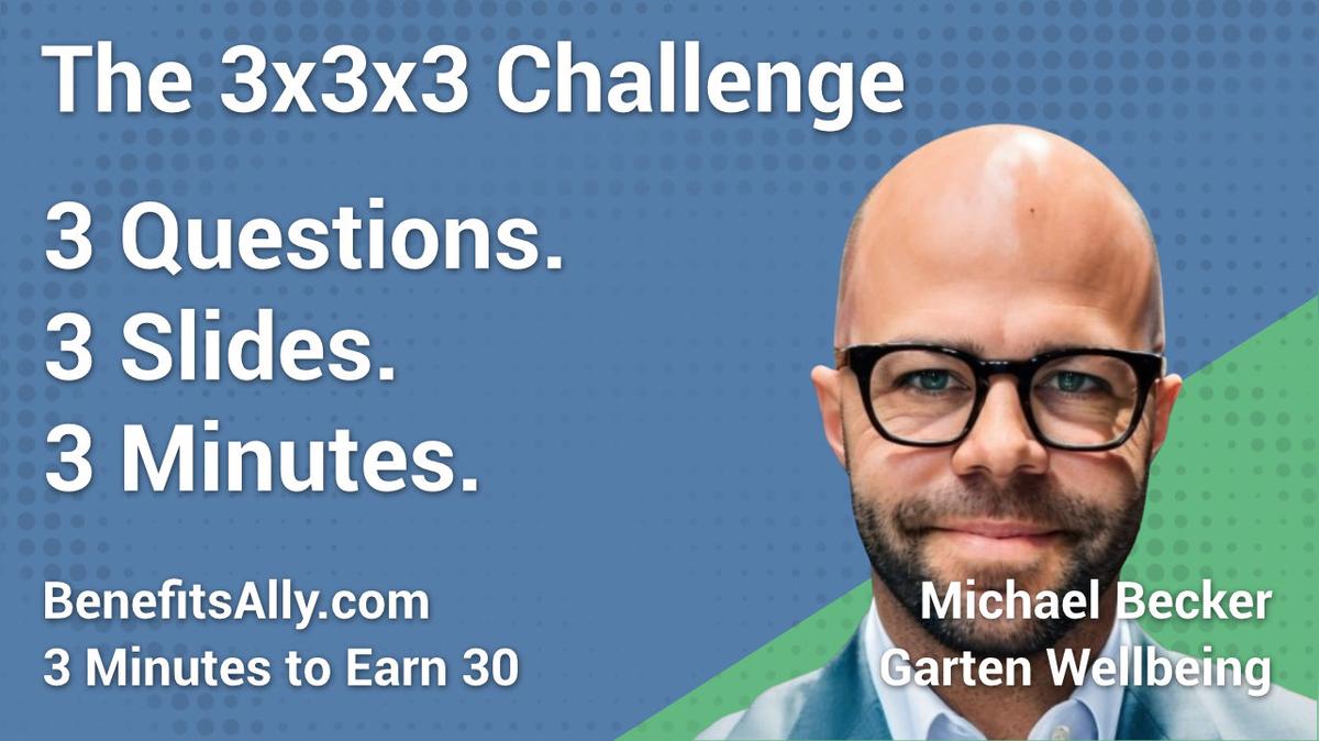 Garten Wellbeing - 3x3x3 Challenge with Michael Becker