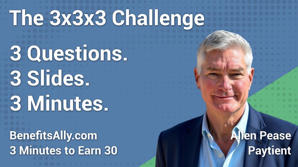 Paytient - 3x3x3 Challenge with Allen Pease