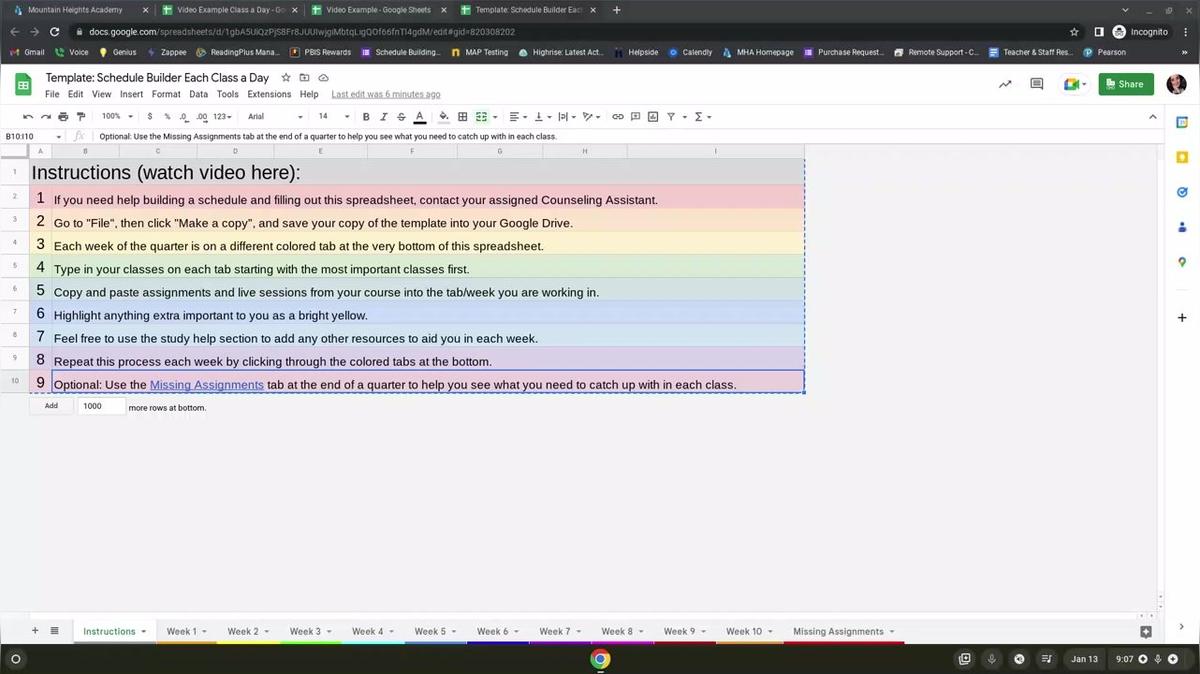 How to Build a Student Schedule