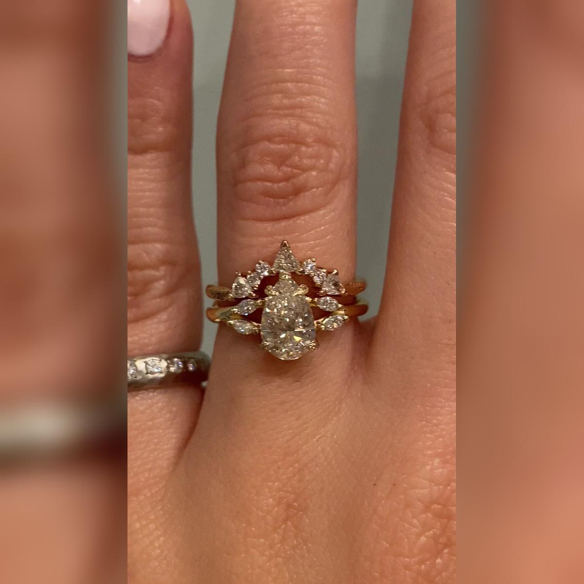 Adamaris Pear Wedding Band Pairings
