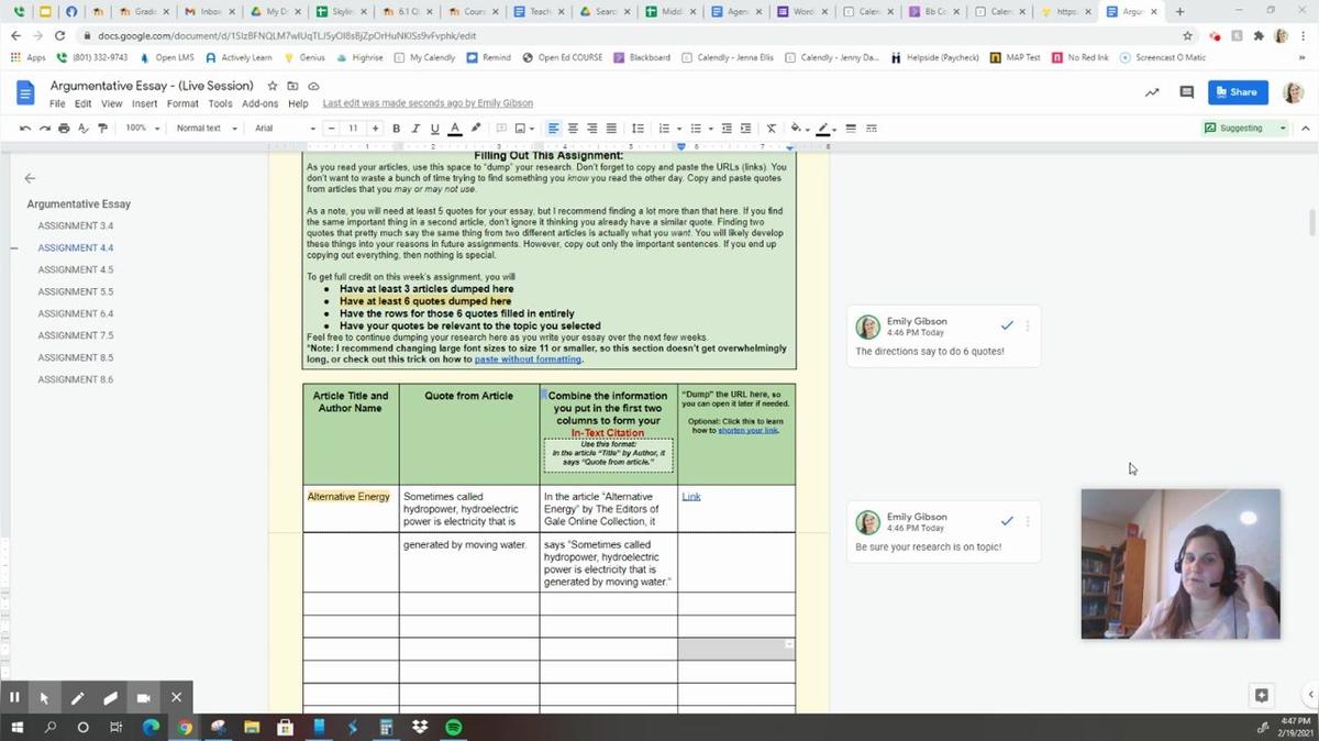 Comments and Suggestions
