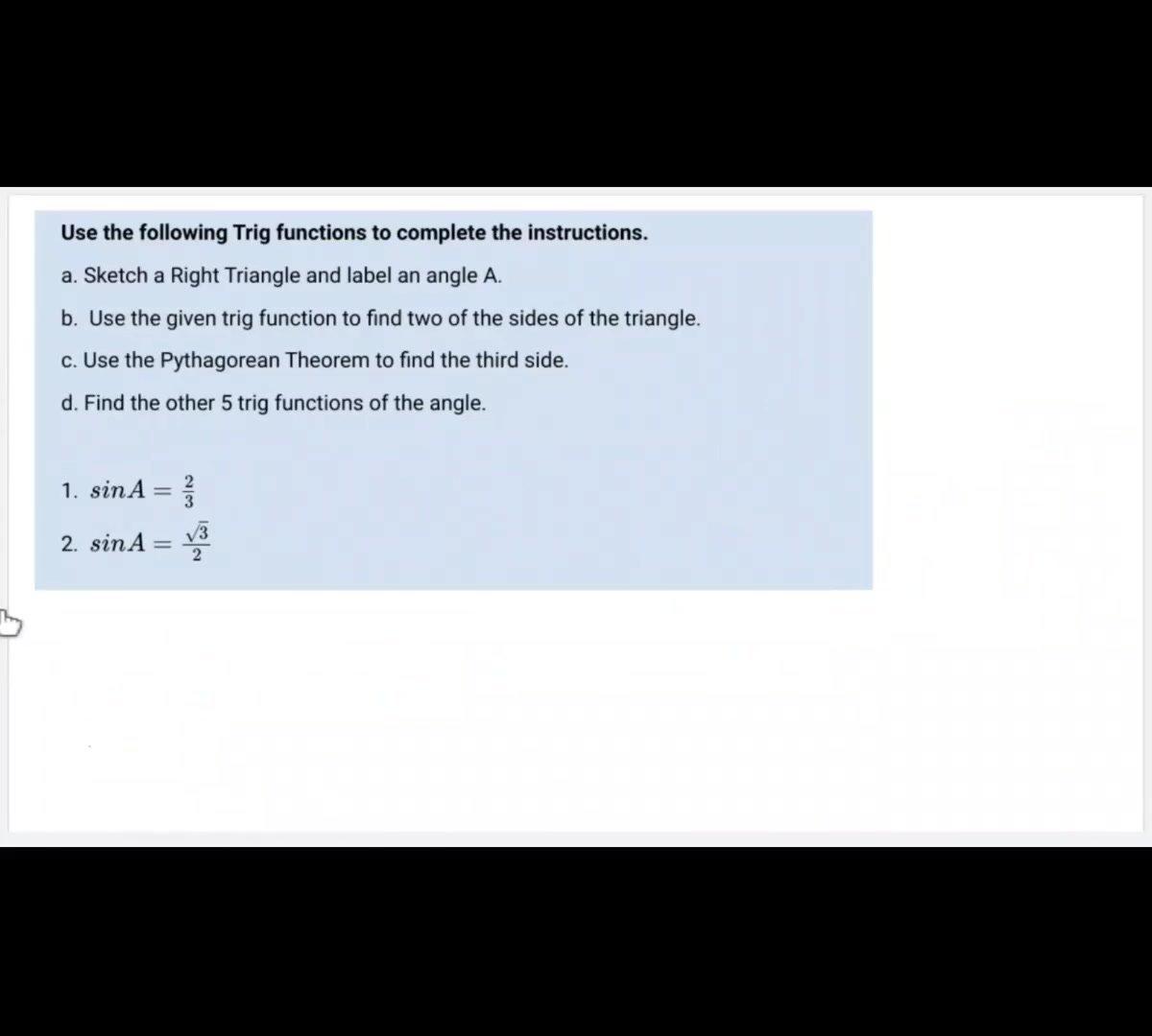 Feedback SMIII Finding Trig Functions 2