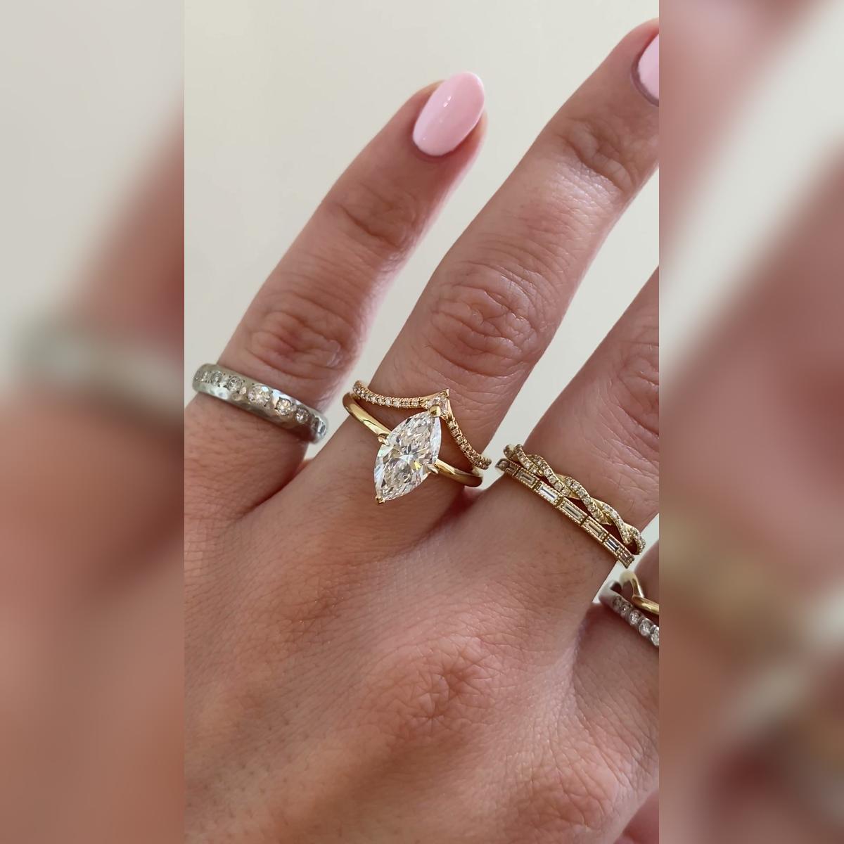 Jebaun Marquise Wedding Band Pairings