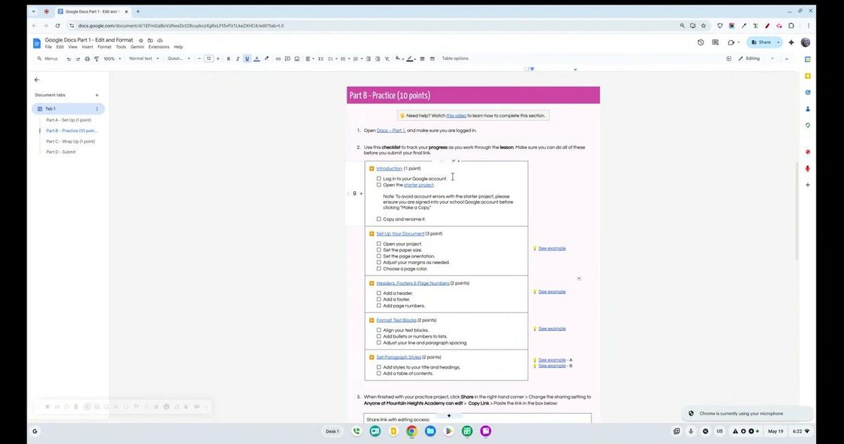 Google Docs Part 1 - Edit and Format 