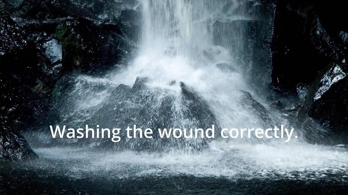 Washing the wound