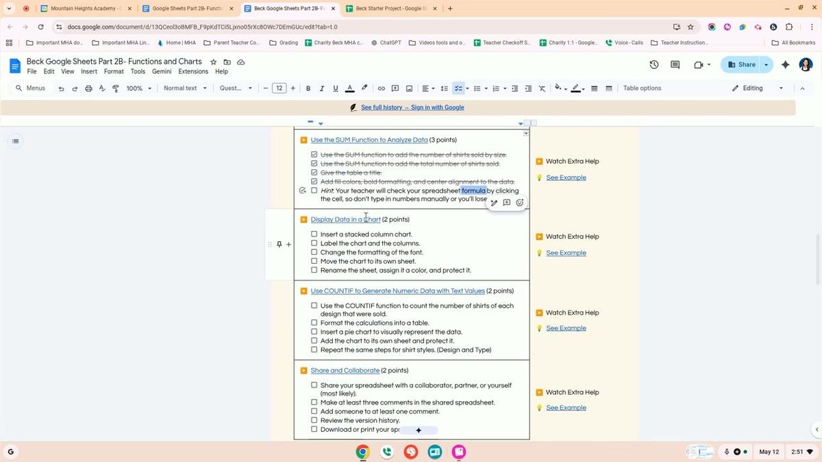 Google Sheets Part 2 - Display Data in a Chart 